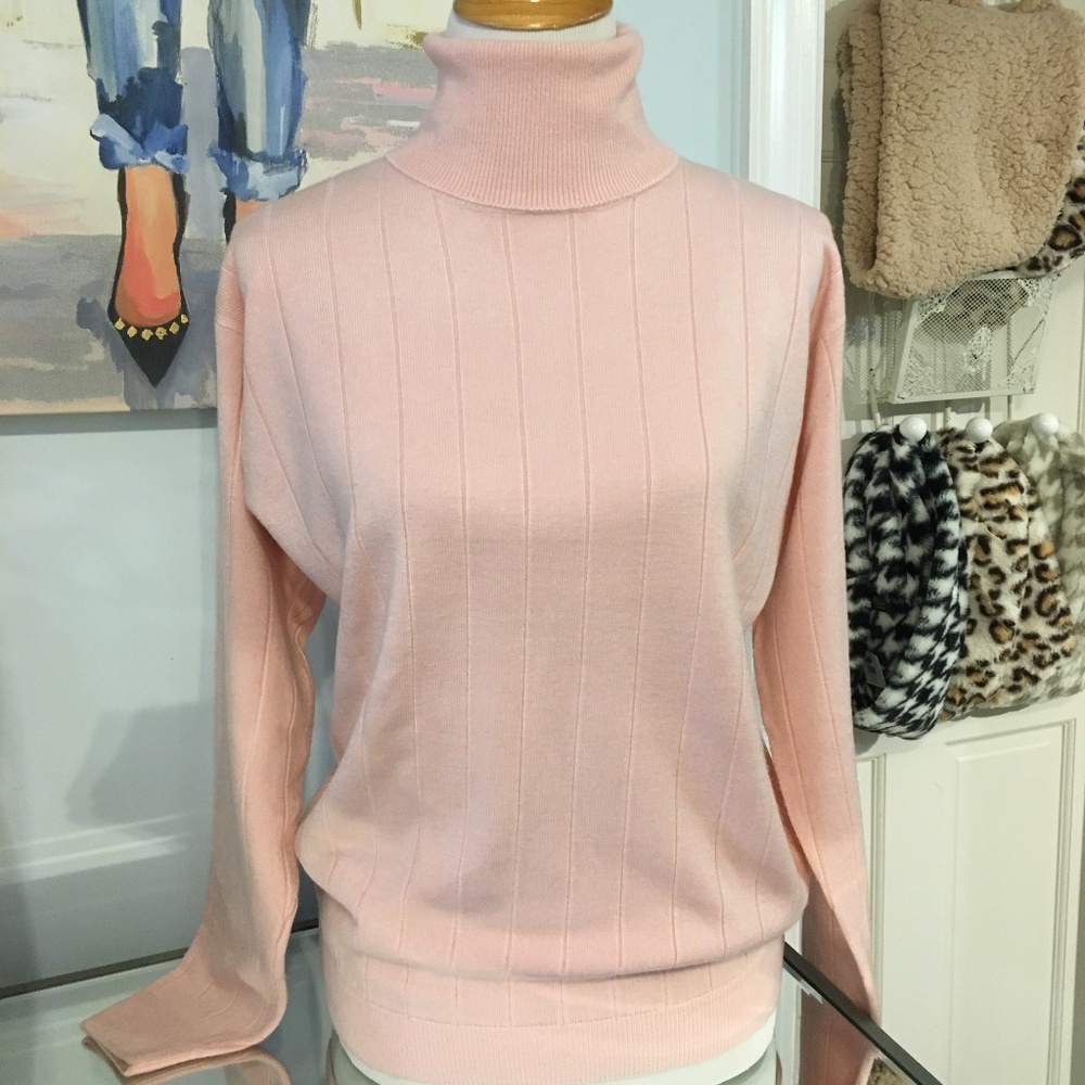 Medium Light Pink Charter Club Turtleneck